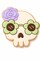 Kawaii Sugar Skull Cookie Cutter & Stamp – Floral Sunglasses Fiesta Cookie Cutter